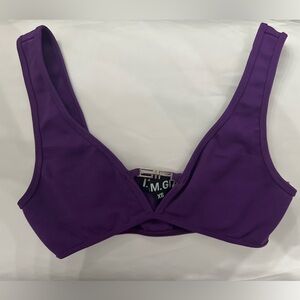 I.AM.GIA Purple Lucid Bralette Logo Bra Crop Top XS Euphoria
